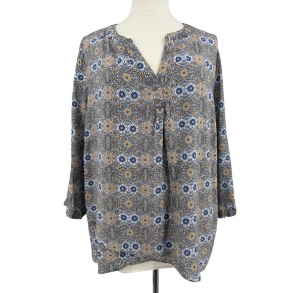 Adrienne Vittadini 2X womens Plus Size Blouse Floral Pastels - Picture 1 of 7